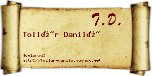 Tollár Daniló névjegykártya